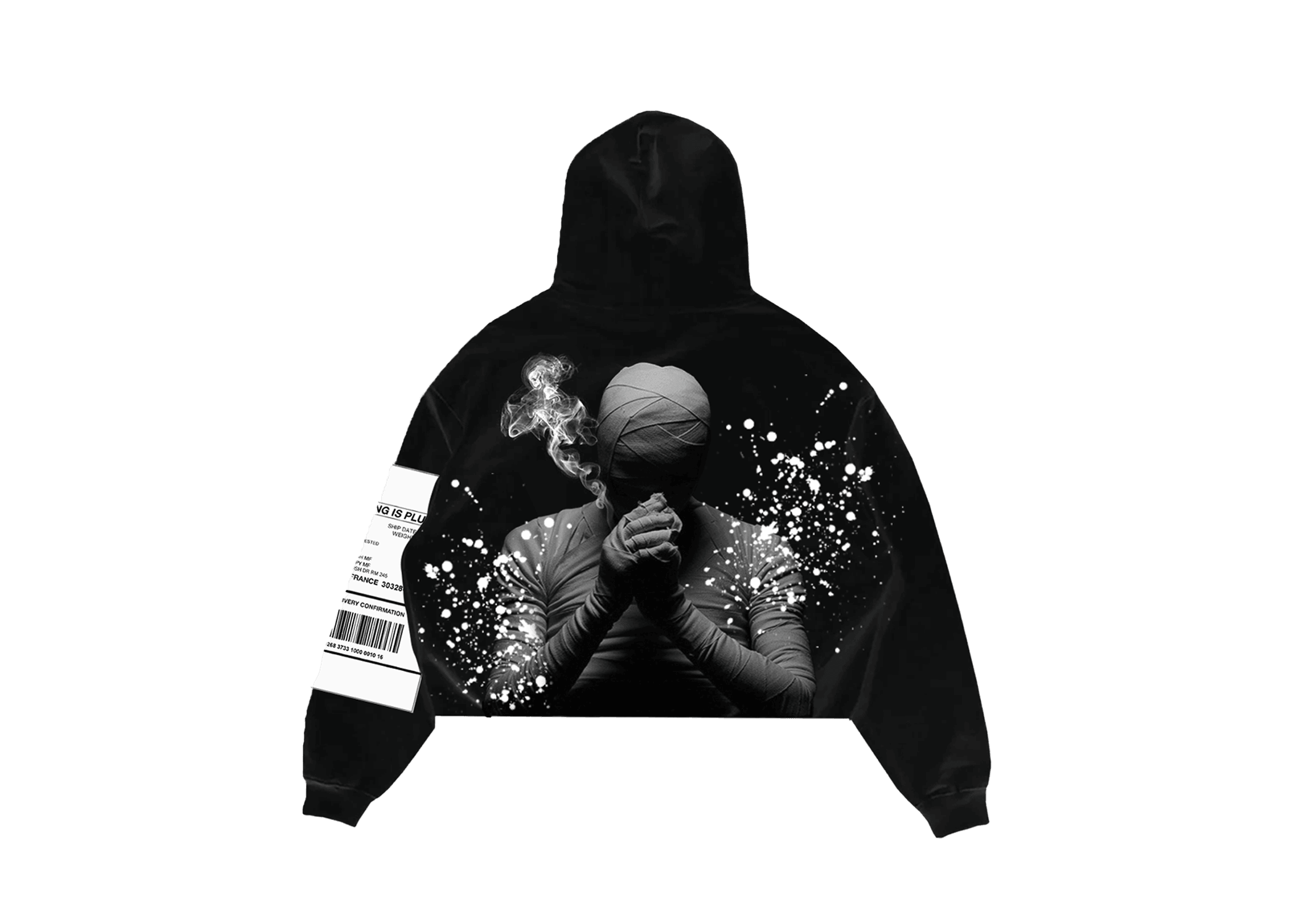 C'est La Vie Plush Hoodie Black - Playbenchi