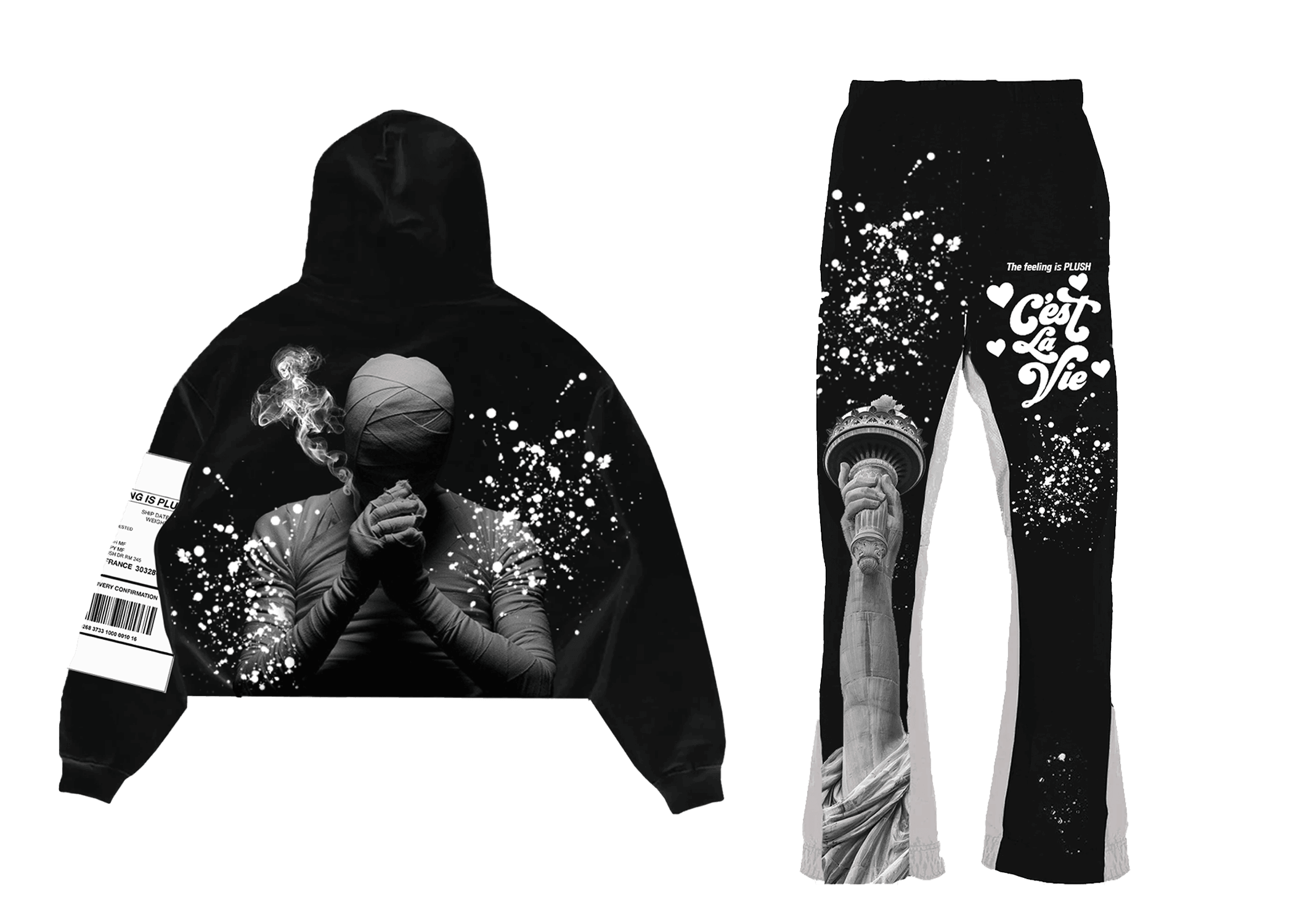 C'est La Vie Sweatsuit Black - Playbenchi