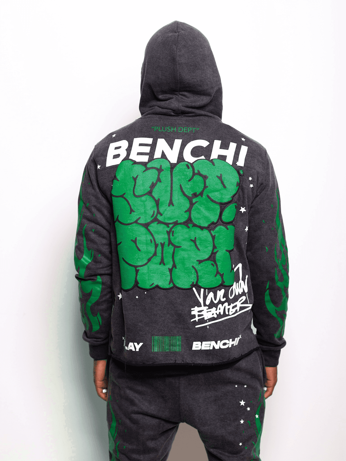 Peluche Hoodie Green - Playbenchi