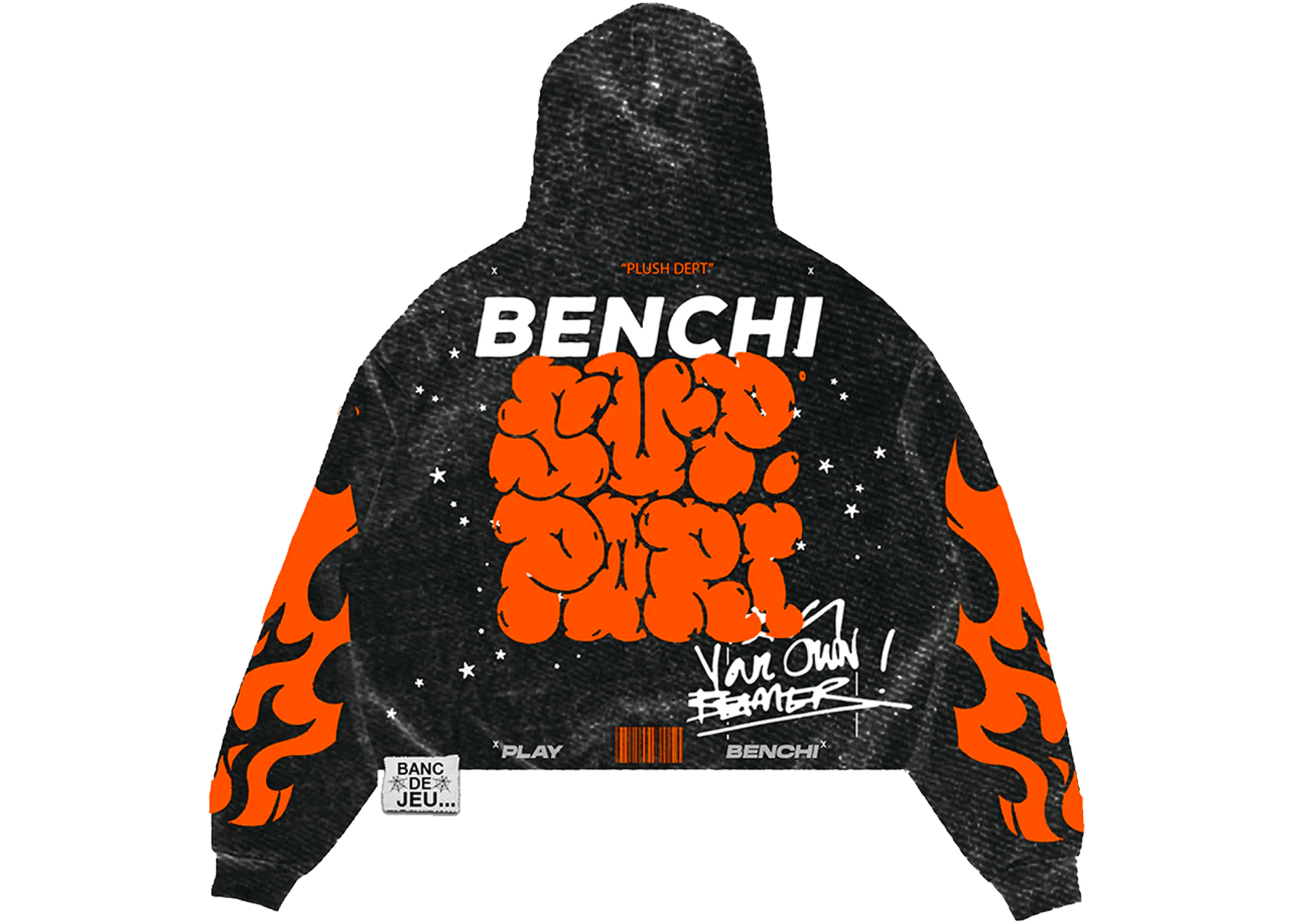 Peluche Hoodie Orange - Playbenchi