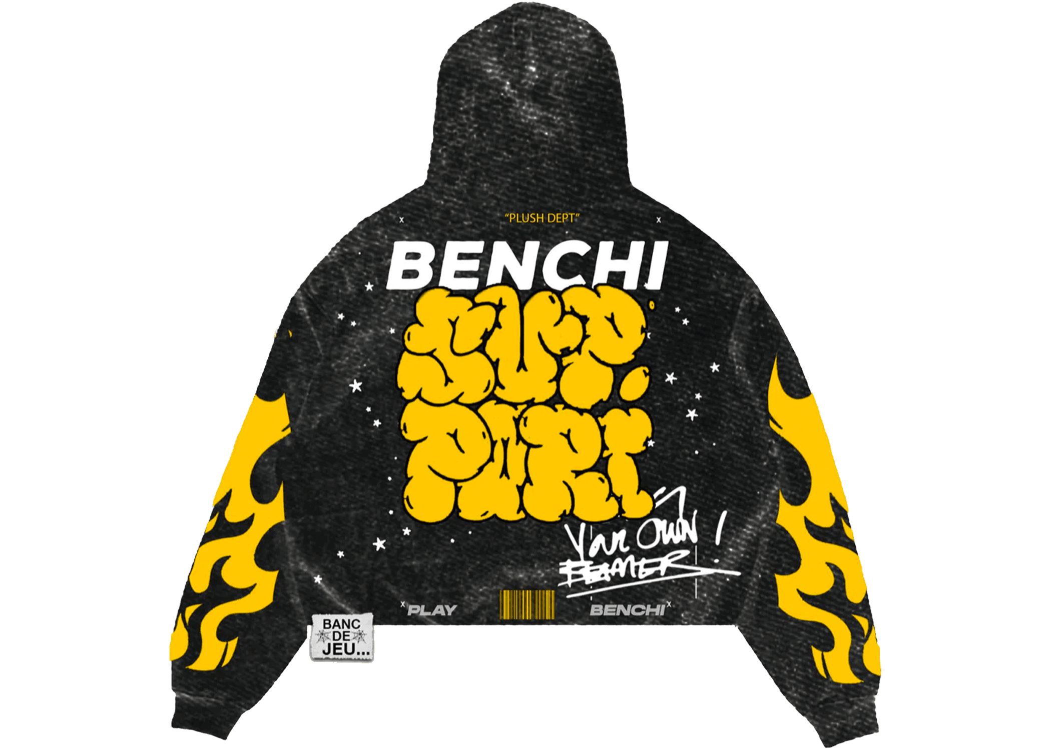 Peluche Hoodie Yellow - Playbenchi